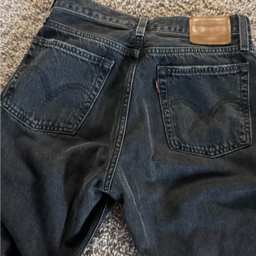 100% Cotton Levi’s Wedgie Straight Black Jeans from Aritzia